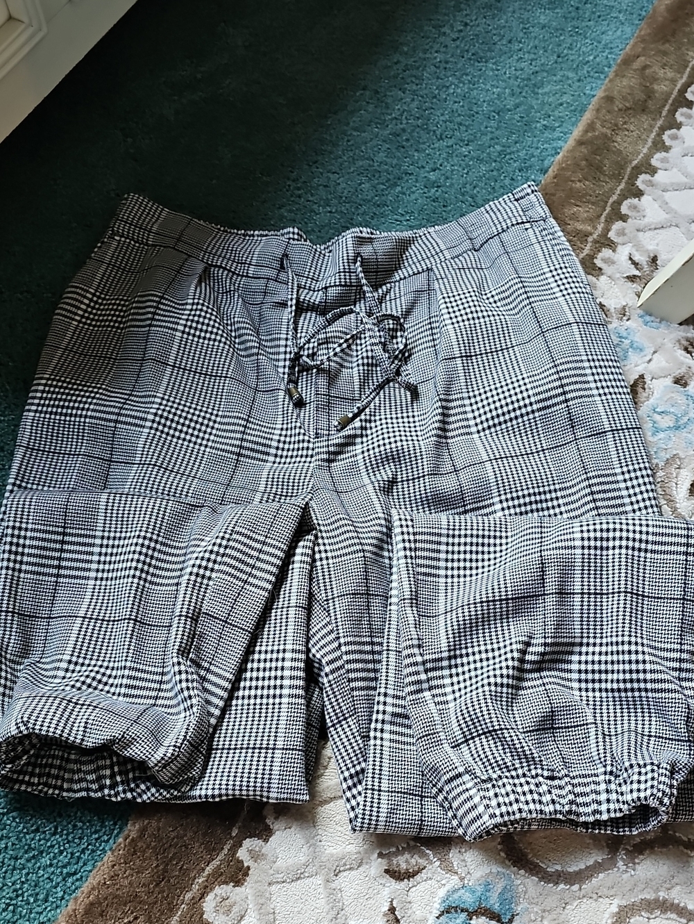 Cato Black and White Houndstooth Pants
